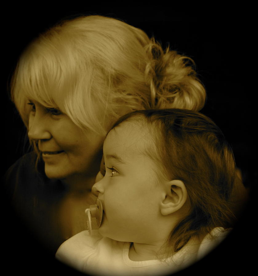 Portrait Photograph - Child and her Grandmother by Gordon Taylor