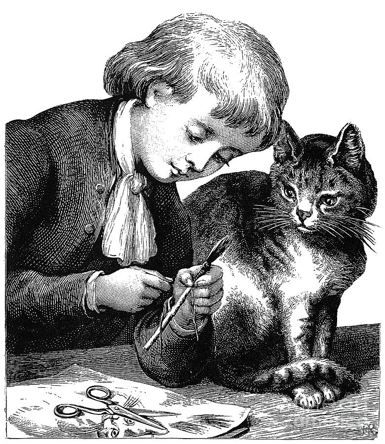 CHILD AND PET, 19th CENT Photograph by Granger