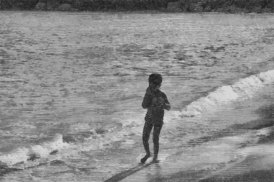Child at beach Photograph by Ashish Agarwal
