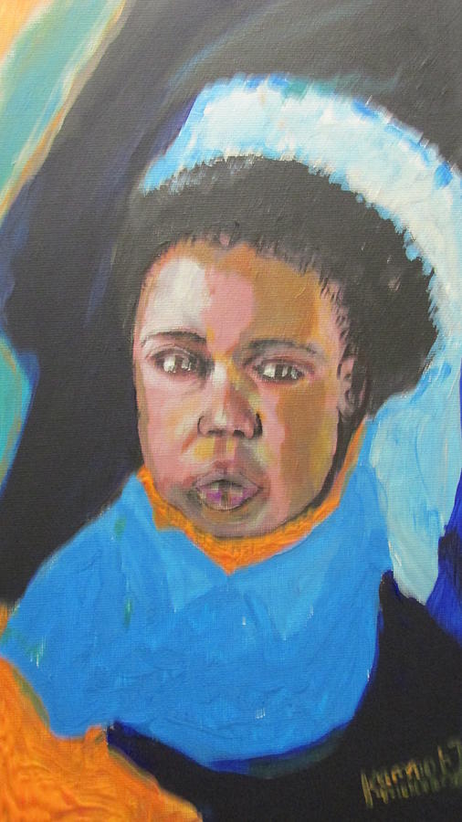 Child - Patrick In A Buggy - London England Painting by Mudiama Kammoh ...