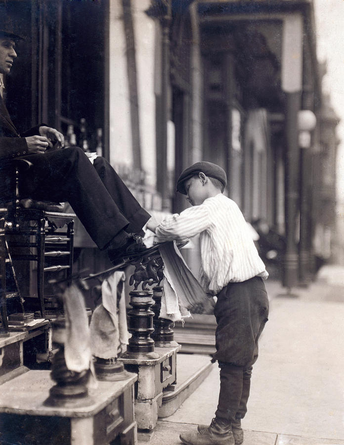 Child Labor, Bootblack At 2 West 4th Photograph by Everett