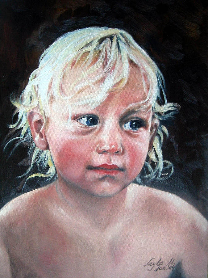 Child Painting by Leyla Munteanu