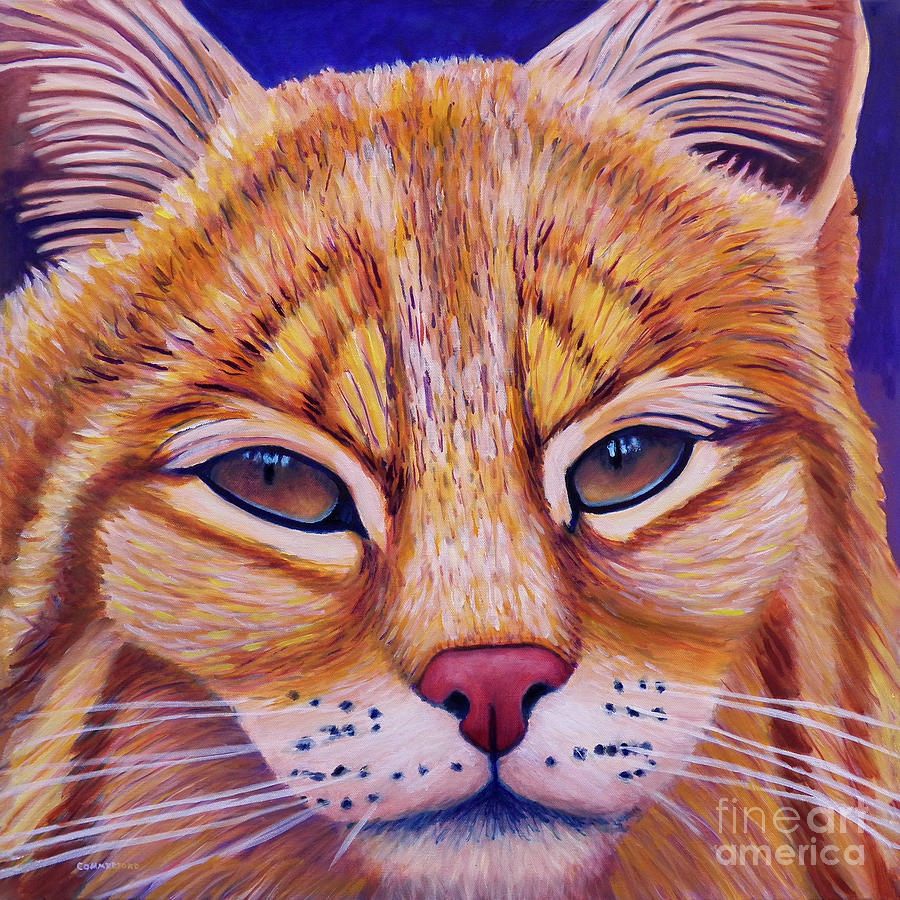 Cat Painting - Child of the Day by Brian Commerford