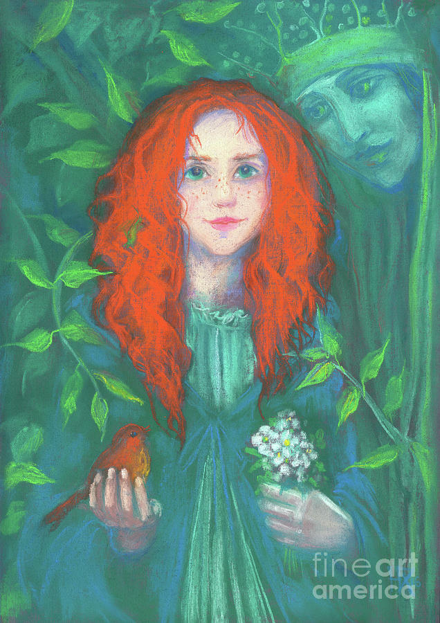 Child of the forest Painting by Julia Khoroshikh
