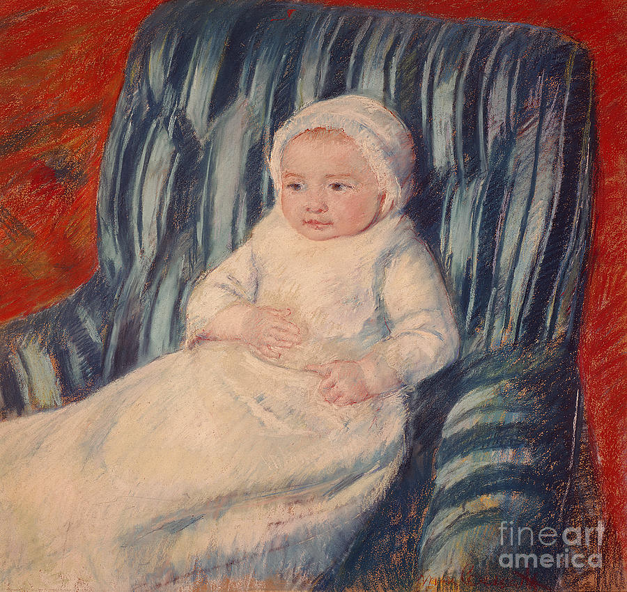 Pierre Auguste Renoir Painting - Child on a Sofa by Mary Cassatt