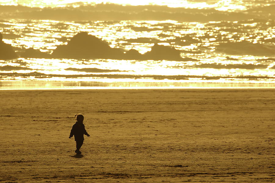 Child on the Beach Photograph by Coby Cooper