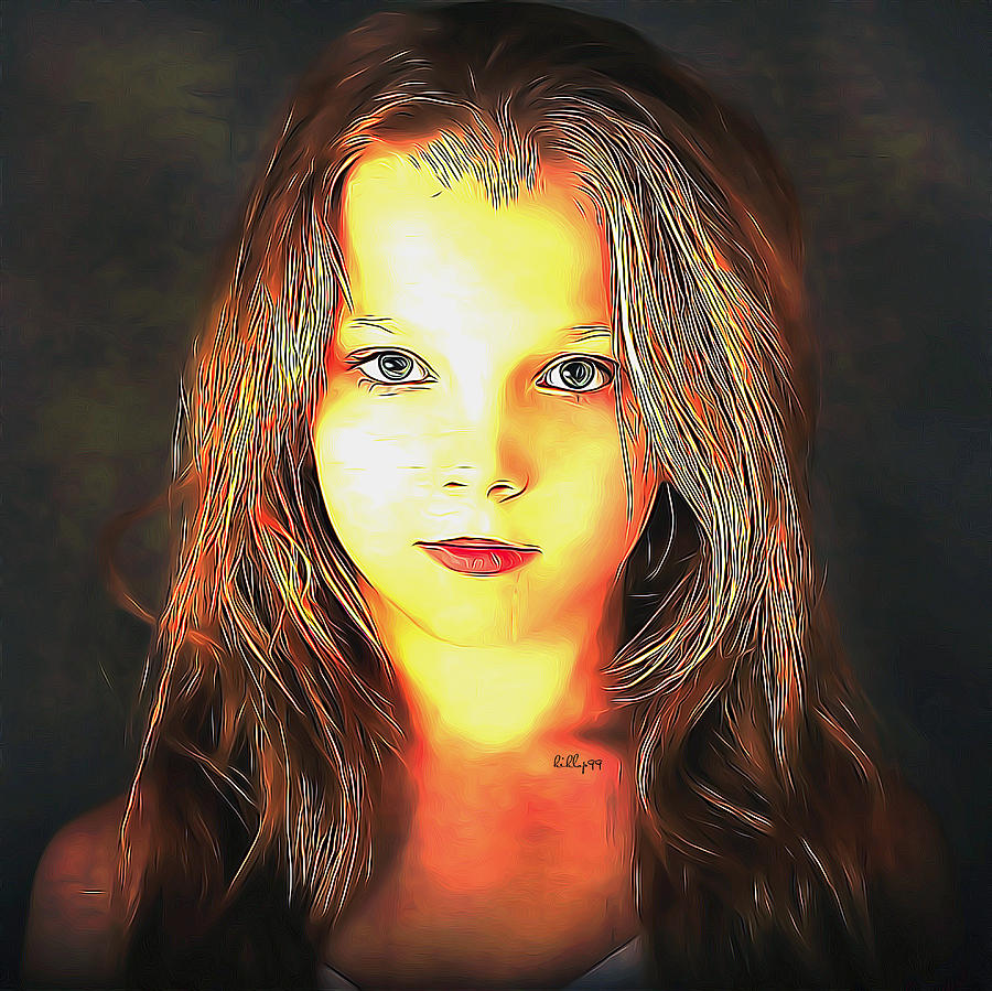 Child portrait 3 Digital Art by Nenad Vasic