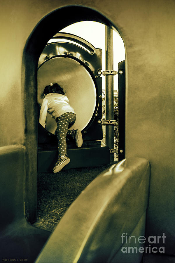 Child Slide At The Playground - Fine Art Photography By Ronna A. Shoham Photograph