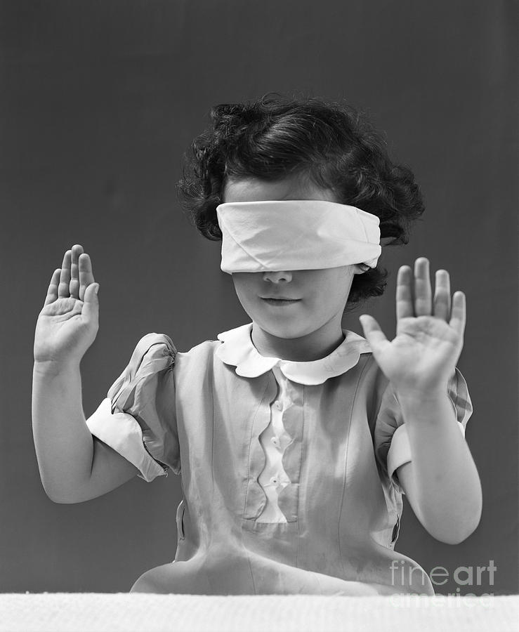Blindfolded Woman, C.1950s by H. Armstrong Roberts/ClassicStock