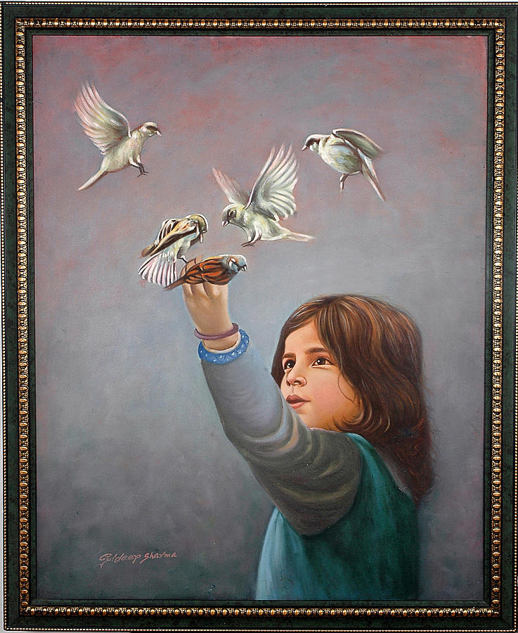 Childhood Painting by Gurdeep Sharma