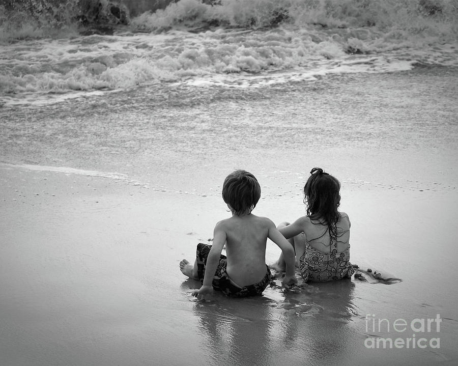Black And White Photograph - Childhood Wonder by PIPA Fine Art - Simply Solid