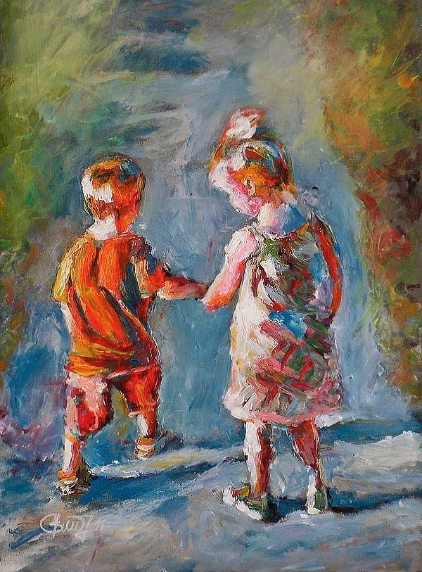 Children Painting by Peter Black - Fine Art America