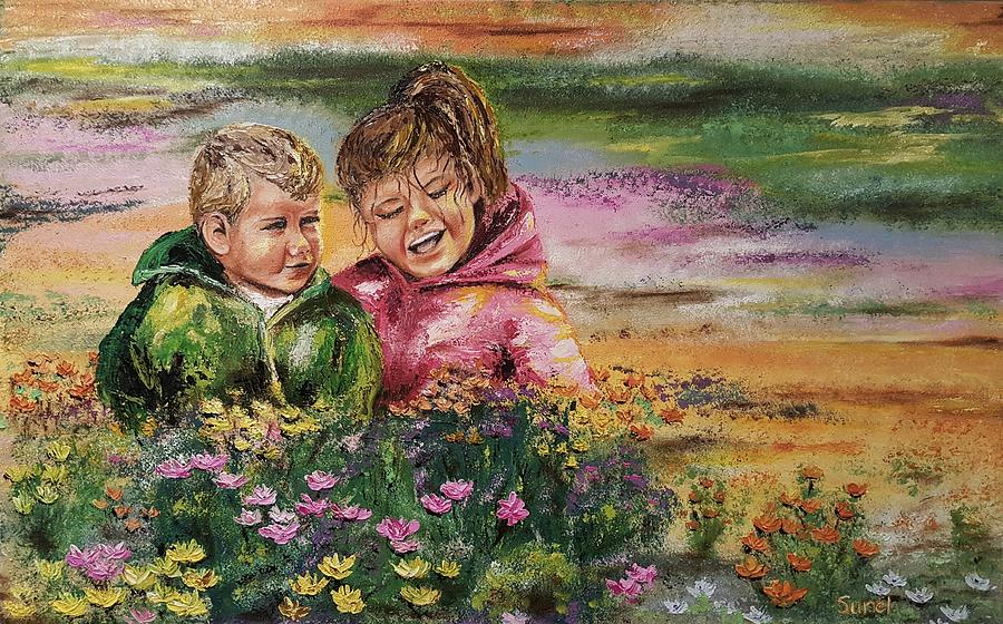Children Painting by Sunel De Lange
