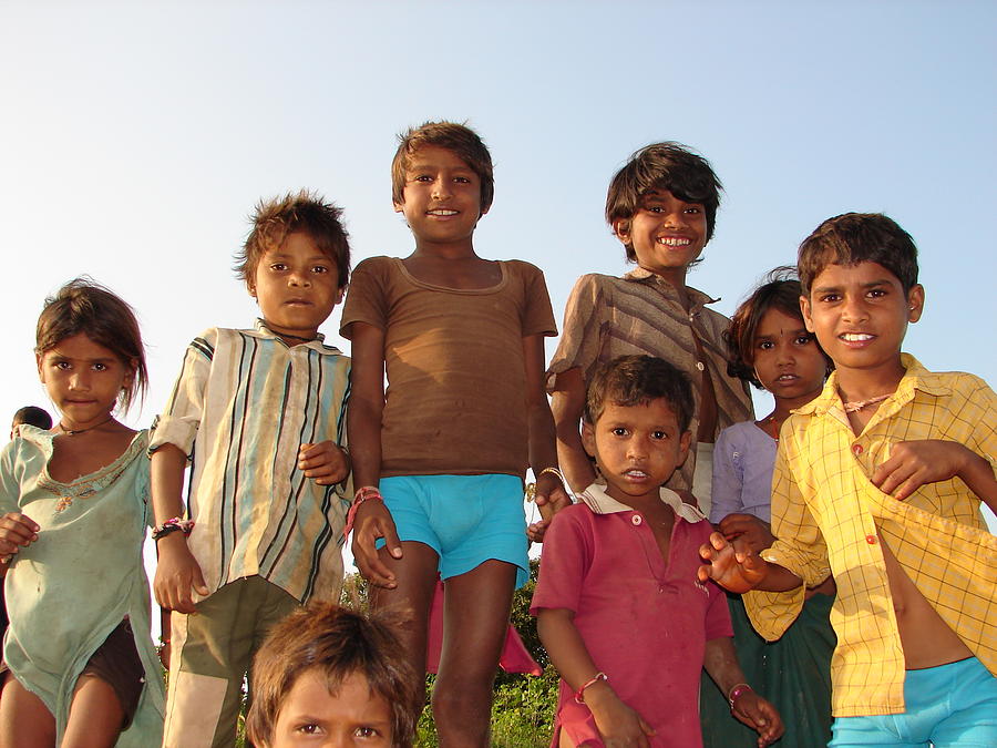 Childrens In Their Free Time At Village Enjoying Photograph By Sandeep 