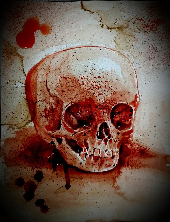 Childs skull Painting by Ryan Almighty