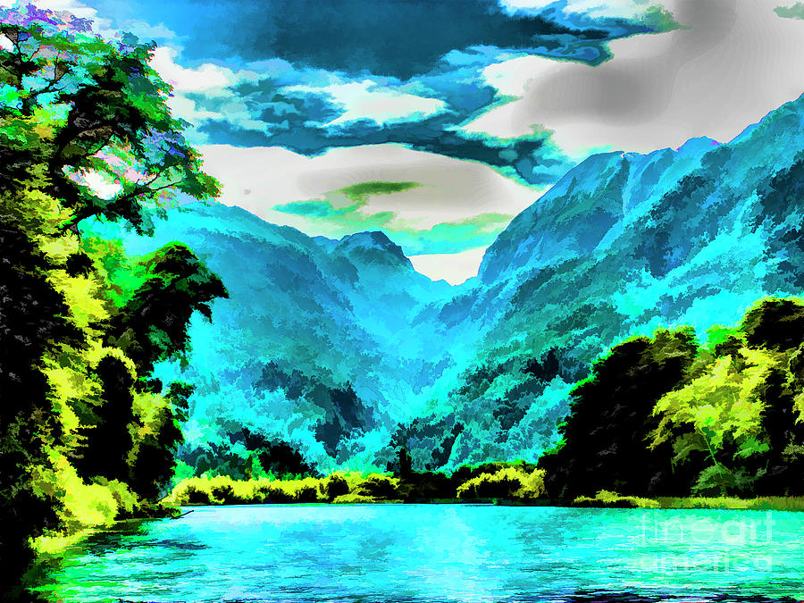 Chile Lake Digital Art by Rick Bragan