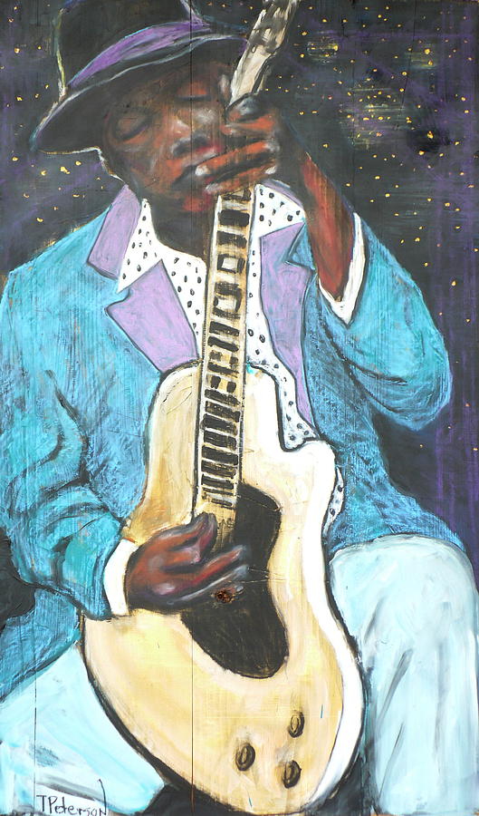 Chilin Blues John Lee Hooker Painting by Todd  Peterson