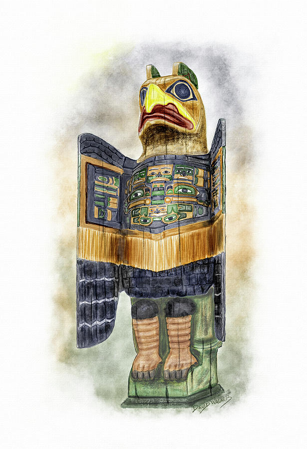 Eagle Painting - Chilkat Eagle by David Wagner