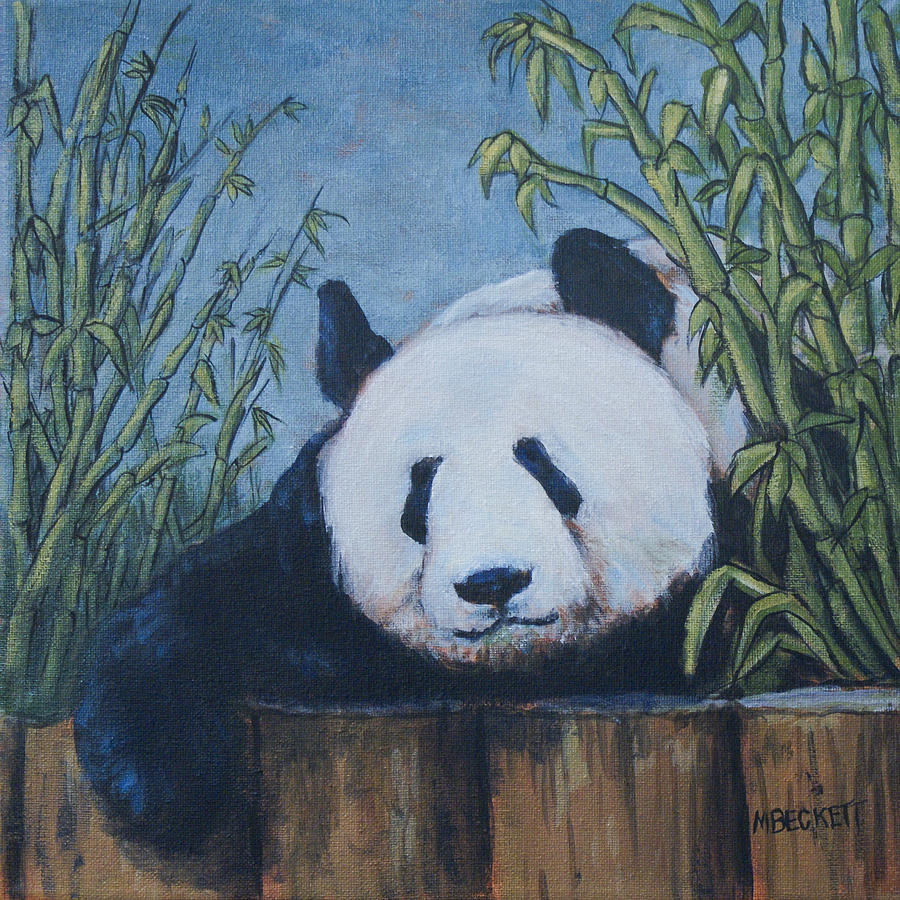 Wildlife Painting - Chillin Panda by Michael Beckett