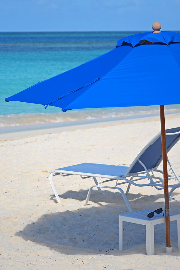 Umbrella Photograph - Chilling on the Beach Anguilla Caribbean by Toby McGuire