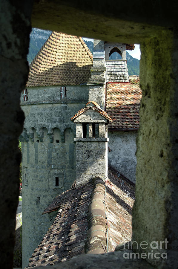 Chillon Castle roof Photograph by Michelle Meenawong