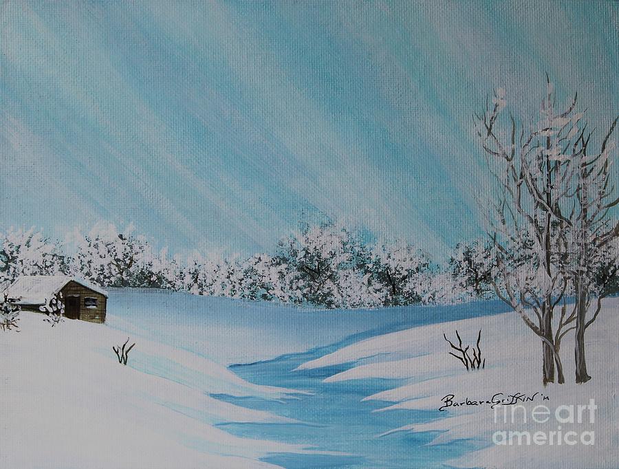 Chilly Winter Day Painting by Barbara A Griffin
