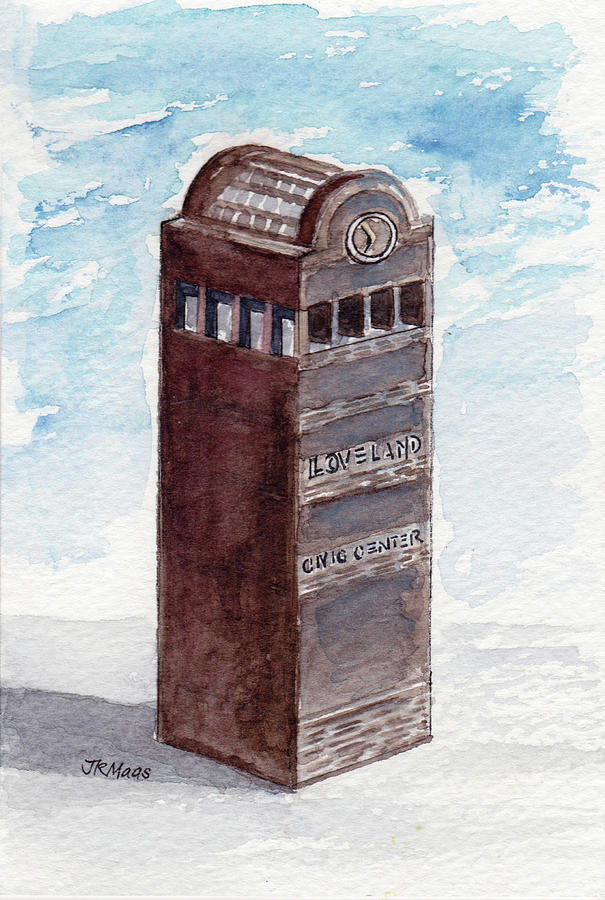 Chilson Clock Tower Painting by Julie Maas