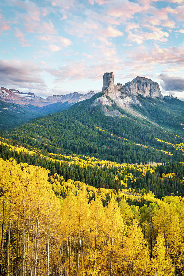 Chimney Rock Alpenglow Photograph by Damon Shaw Chimney Rock Alpenglow Photograph by Damon Shaw