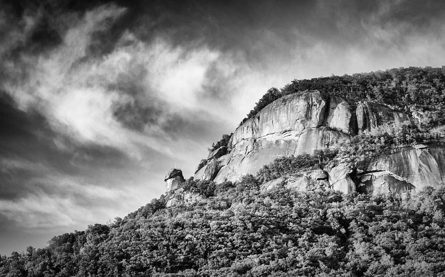 Chimney Rock - bw Photograph by Joye Ardyn Durham