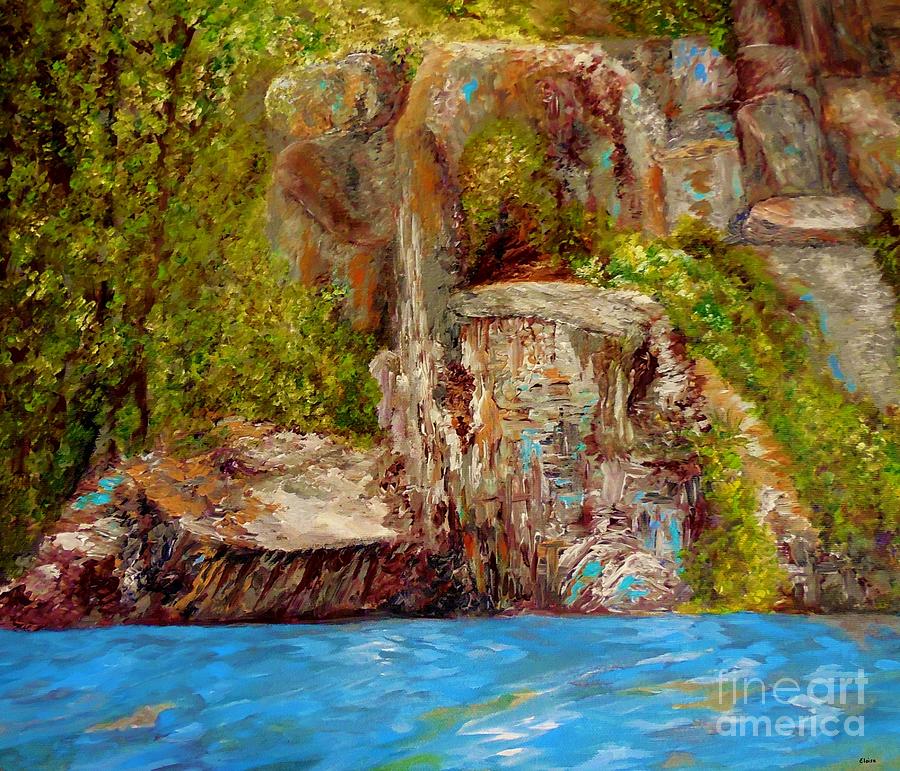 Chimney Rock Painting by Eloise Schneider Mote