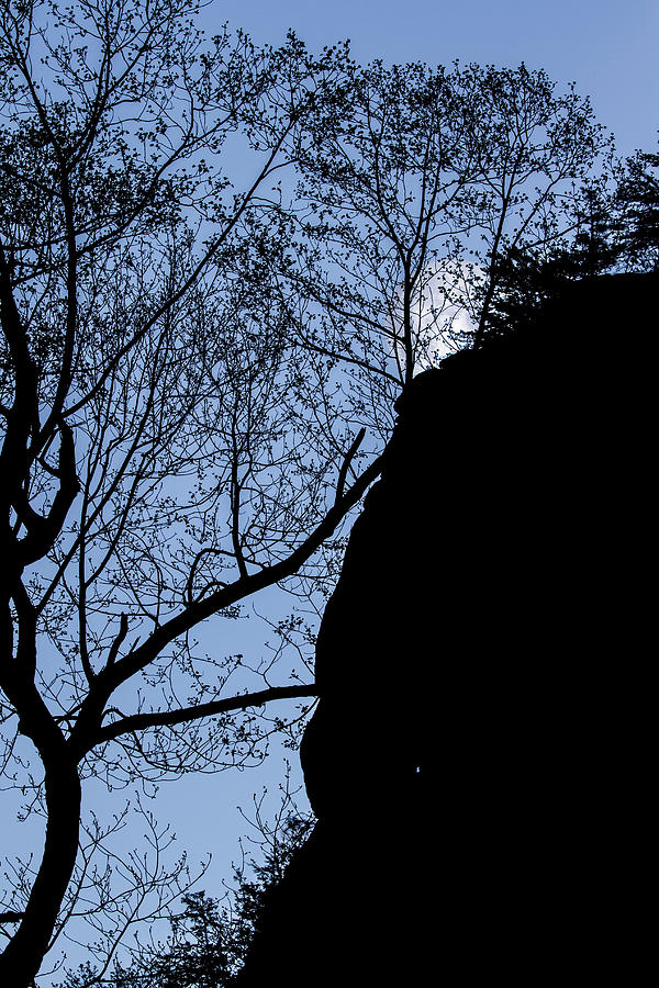 Chimney Rock State Park Silhouette Photograph by John Haldane