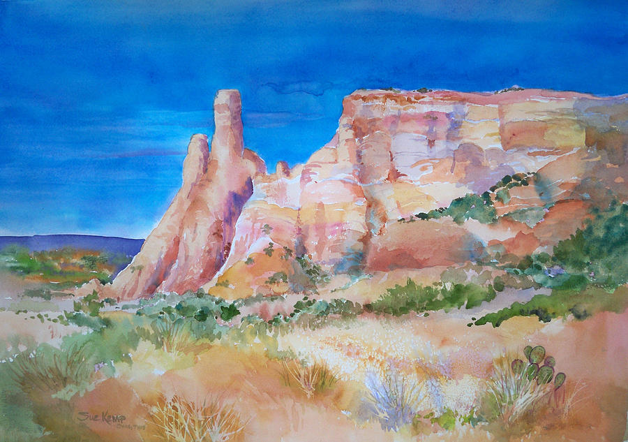 Chimney Rock Painting by Sue Kemp