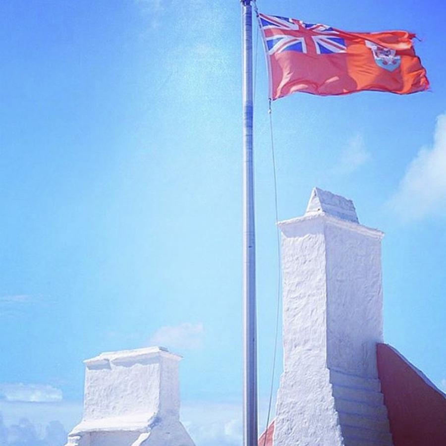 Flag Photograph - Chimney Tops Of Bermuda #bermuda by Picture This Photography