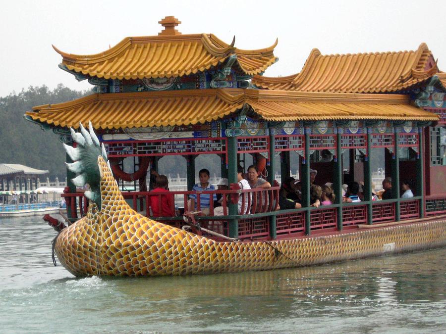 China Boat to Summer Palace Photograph by Lisa Boyd