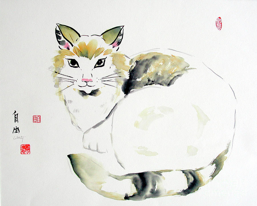 Cat Painting - China Cat by Liberty Dickinson