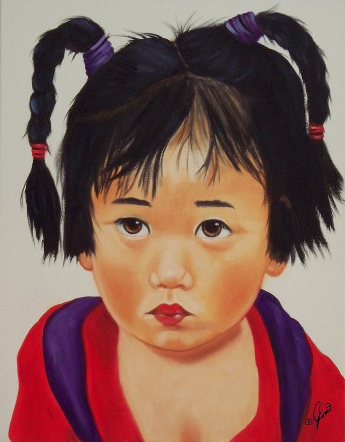 China Doll 1 Painting by Joni McPherson