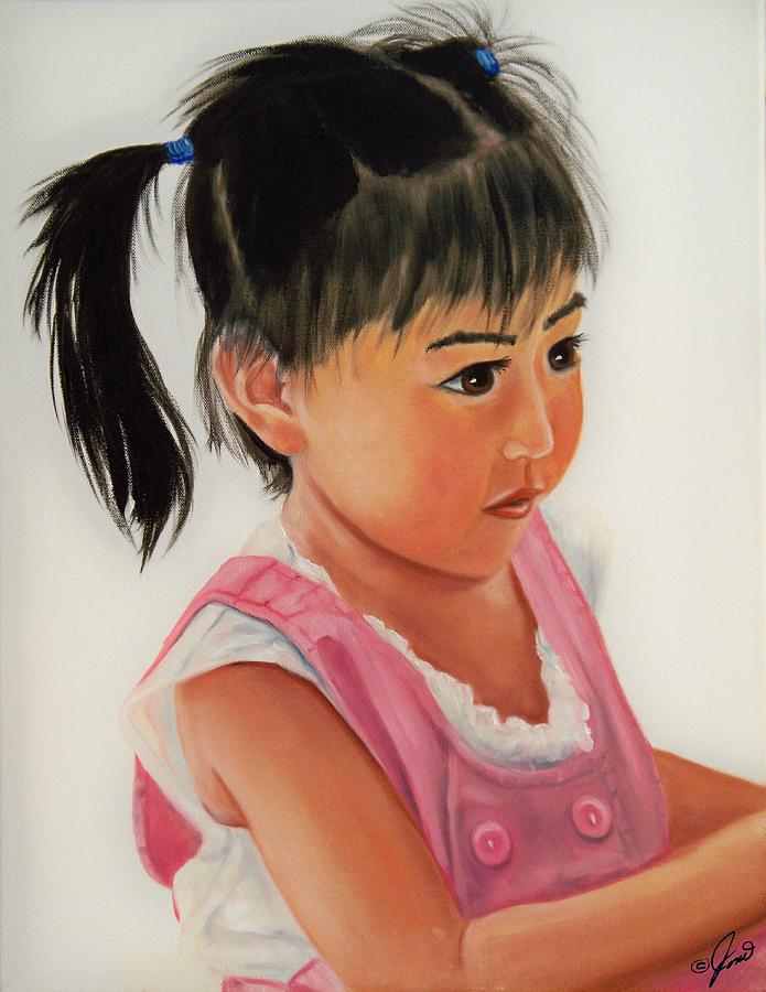 Portrait Painting - China Doll 2 by Joni McPherson
