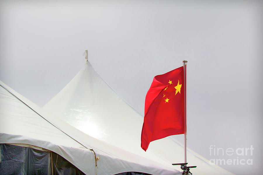 China Flag Americas Cup Photograph by Chuck Kuhn