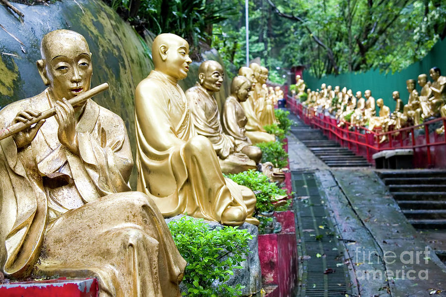 China, Hong Kong, temple of 10,000 Buddhas  Photograph by Ohad Shahar