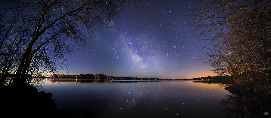 China Lake Milky Way Panorama Photograph by John Meader