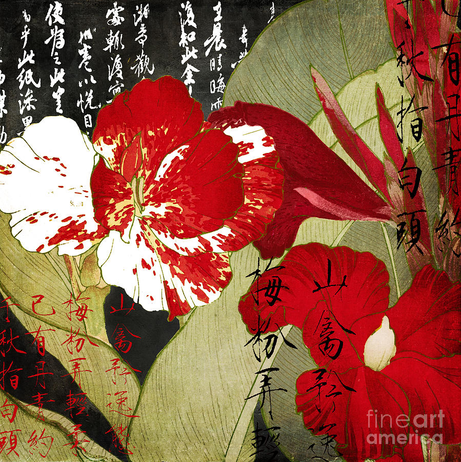 Flower Still Life Painting - China Red Canna by Mindy Sommers