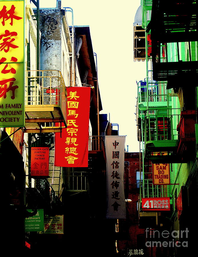 China Town Banners in San Francisco Photograph by Michael Hoard