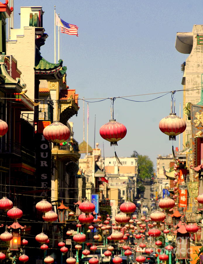 San Francisco California  Lanterns In China Town  Photograph by Michael Hoard