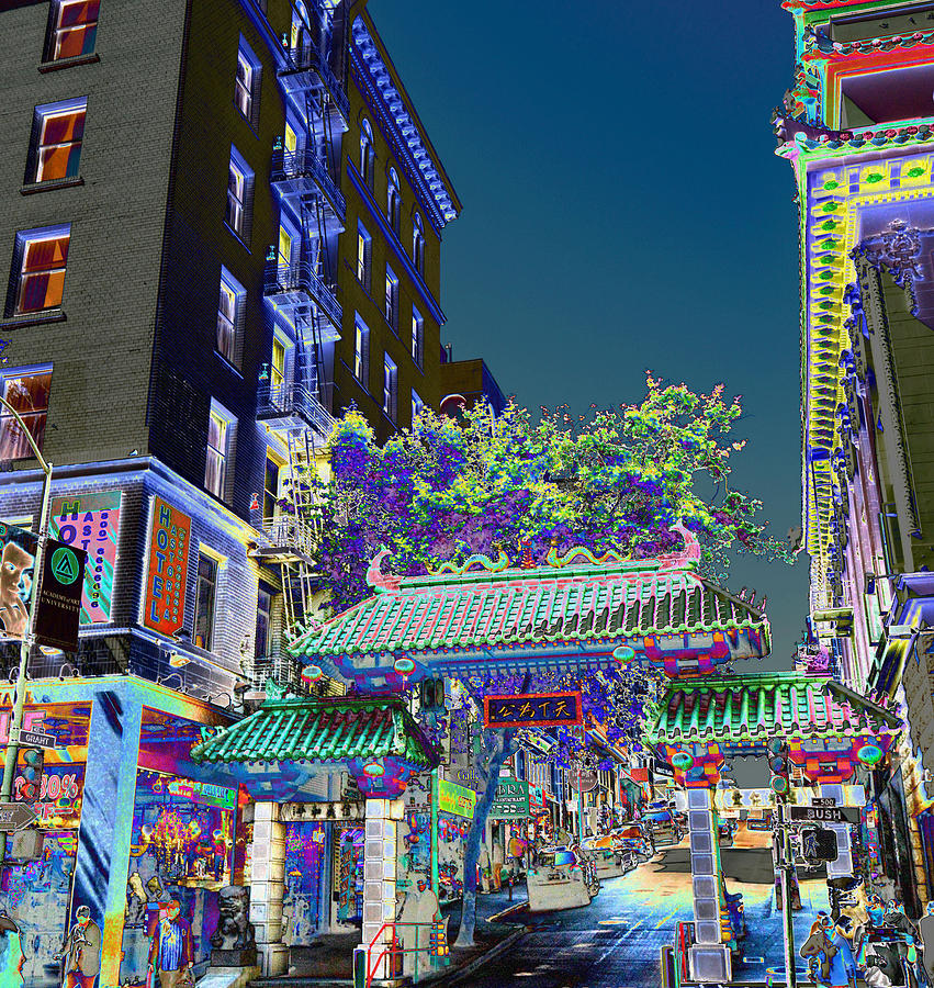 China Town / Shades of Blue Photograph by Tom Kelly