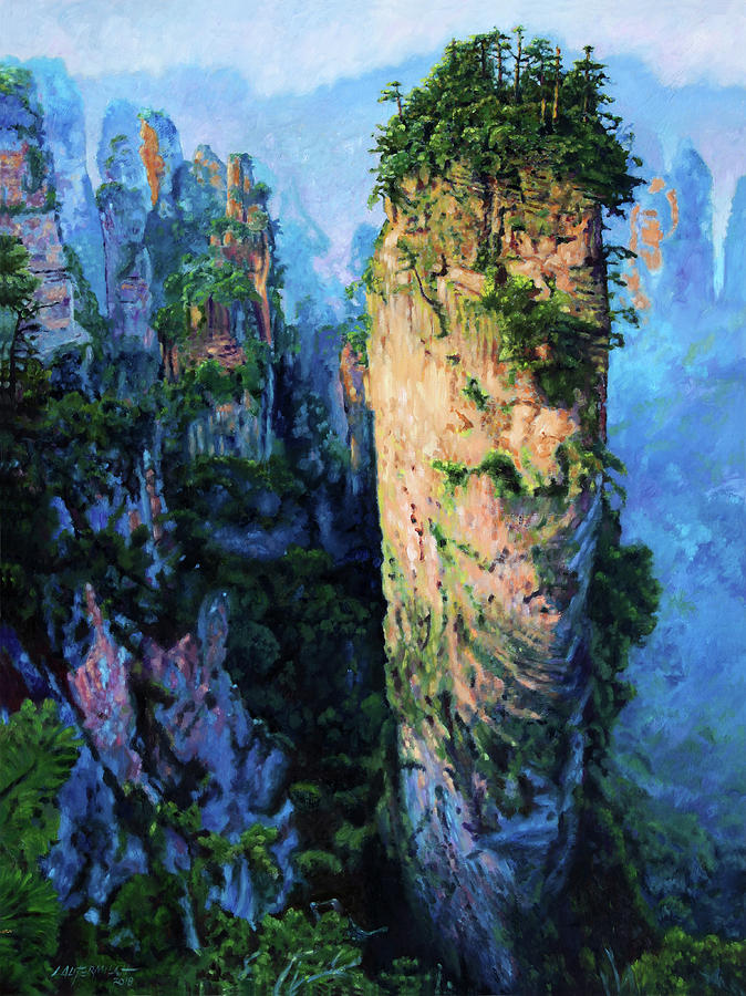 Chinas Mountains Five Painting by John Lautermilch