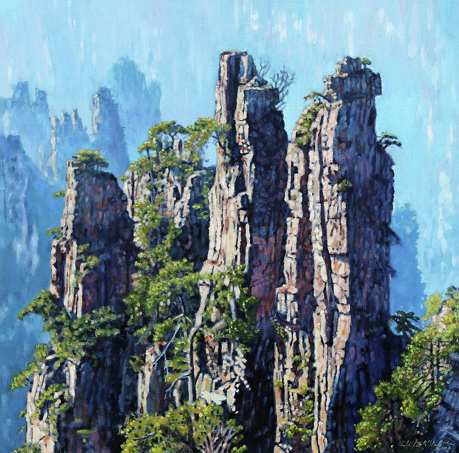 Chinas Mountains six Painting by John Lautermilch