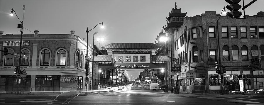 Chinatown Chicago Bw Photograph