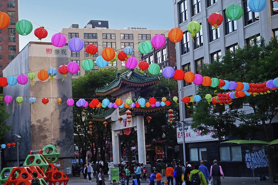 Chinatown Colorful Lanterns Boston MA Photograph by Toby McGuire Fine