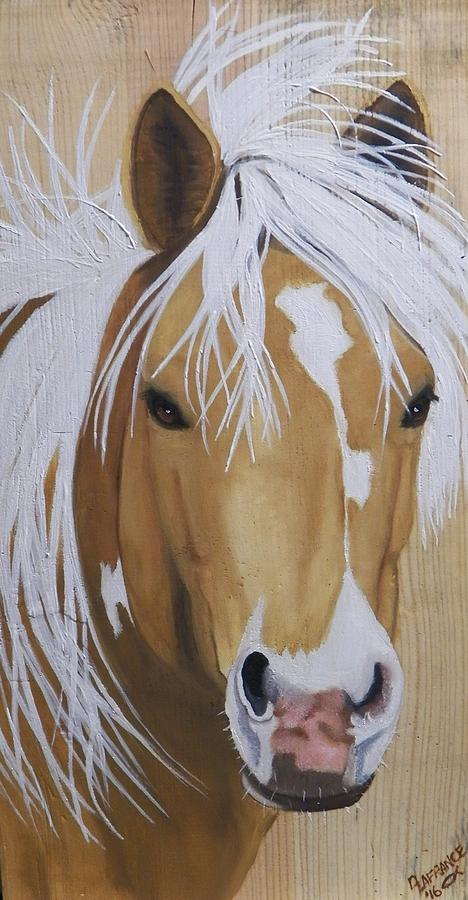 Chincoteague Pony On Wood Painting