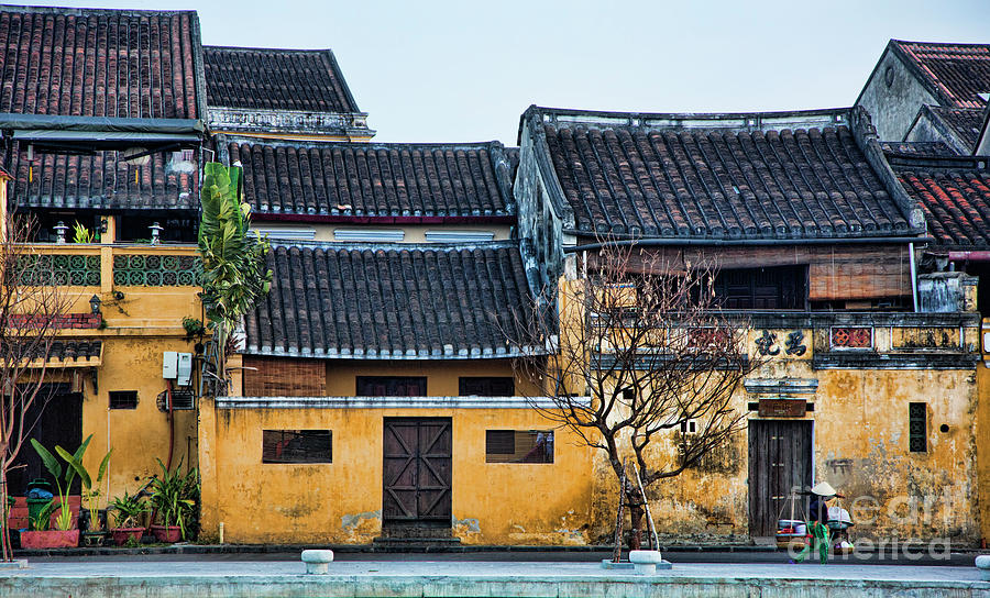 Chinese Architecture Hoi An Building Yellow  Photograph by Chuck Kuhn